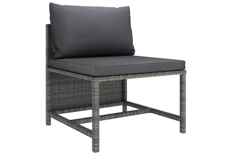 Loungegrupp Utomhus för trädgården med dynor 4 delar konstrotting gr - Grå - Utemöbler - Loungemöbler - Loungegrupp & Loungeset