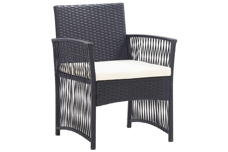 Loungegrupp Utomhus för trädgården med dynor 4 delar konstrotting sv - Svart - Utemöbler - Loungemöbler - Loungegrupp & Loungeset