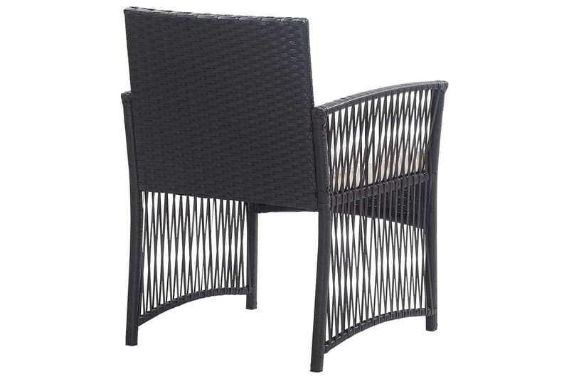 Loungegrupp Utomhus för trädgården med dynor 4 delar konstrotting sv - Svart - Utemöbler - Loungemöbler - Loungegrupp & Loungeset
