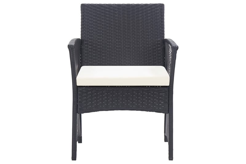 Loungegrupp Utomhus för trädgården med dynor 4 delar konstrotting sv - Svart - Utemöbler - Loungemöbler - Loungegrupp & Loungeset