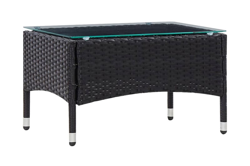 Loungegrupp Utomhus för trädgården med dynor 4 delar konstrotting sv - Svart - Utemöbler - Loungemöbler - Loungegrupp & Loungeset