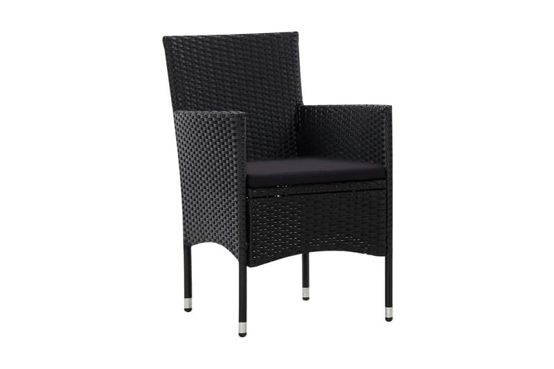 Loungegrupp Utomhus för trädgården med dynor 4 delar konstrotting sv - Svart - Utemöbler - Loungemöbler - Loungegrupp & Loungeset