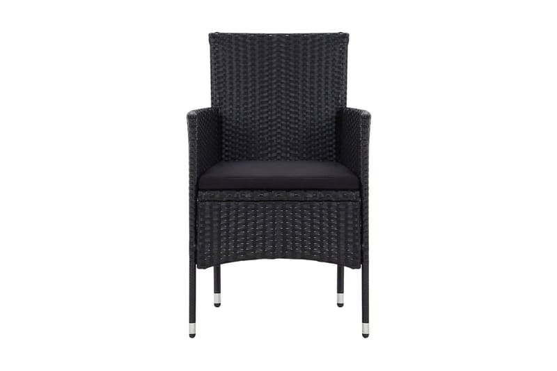 Loungegrupp Utomhus för trädgården med dynor 4 delar konstrotting sv - Svart - Utemöbler - Loungemöbler - Loungegrupp & Loungeset