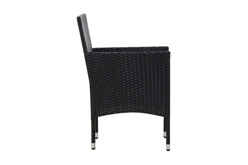 Loungegrupp Utomhus för trädgården med dynor 4 delar konstrotting sv - Svart - Utemöbler - Loungemöbler - Loungegrupp & Loungeset