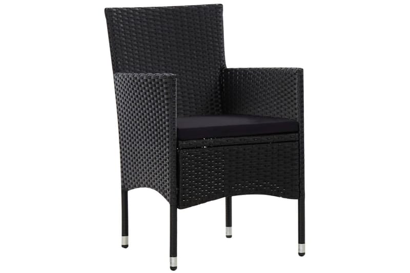 Loungegrupp Utomhus för trädgården med dynor 4 delar konstrotting sv - Svart - Utemöbler - Loungemöbler - Loungegrupp & Loungeset
