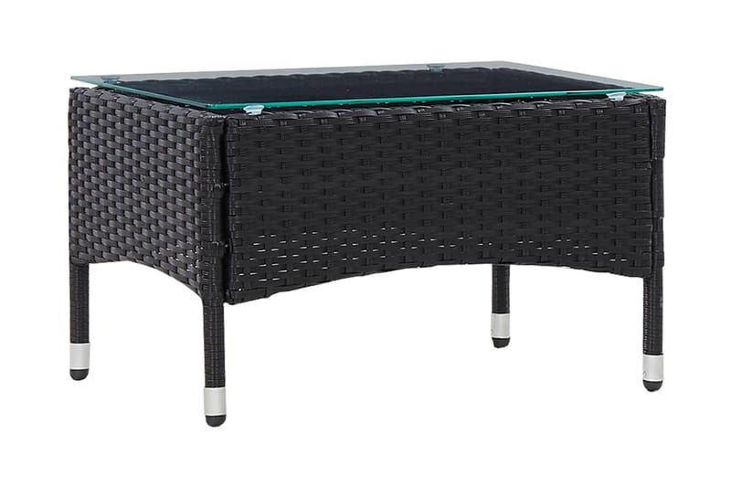 Loungegrupp Utomhus för trädgården med dynor 4 delar konstrotting sv - Svart - Utemöbler - Loungemöbler - Loungegrupp & Loungeset