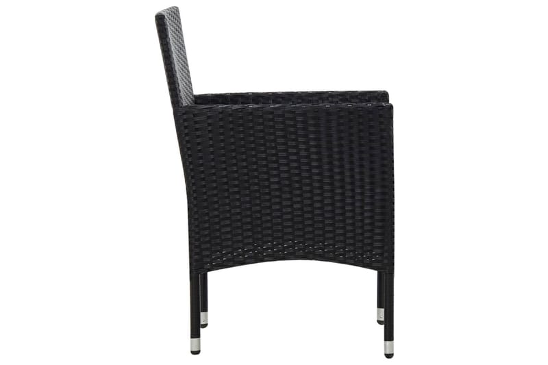 Loungegrupp Utomhus för trädgården med dynor 4 delar konstrotting sv - Svart - Utemöbler - Loungemöbler - Loungegrupp & Loungeset