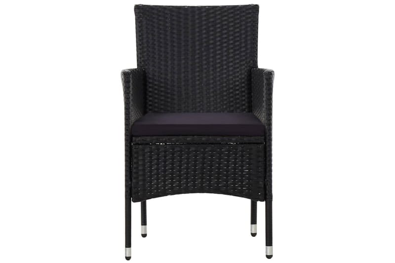 Loungegrupp Utomhus för trädgården med dynor 4 delar konstrotting sv - Svart - Utemöbler - Loungemöbler - Loungegrupp & Loungeset