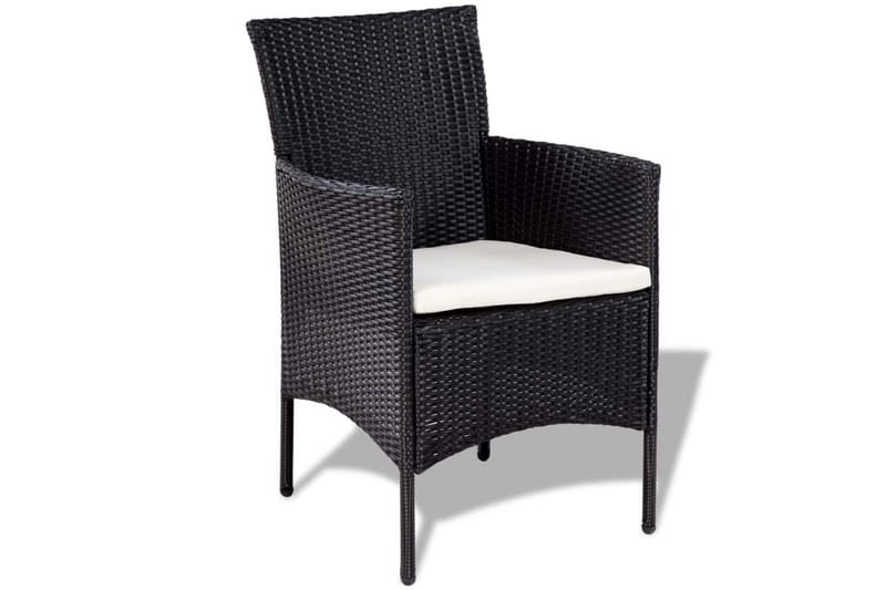 Loungegrupp Utomhus för trädgården med dynor 4 delar konstrotting sv - Svart - Utemöbler - Loungemöbler - Loungegrupp & Loungeset