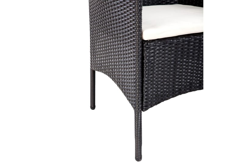 Loungegrupp Utomhus för trädgården med dynor 4 delar konstrotting sv - Svart - Utemöbler - Loungemöbler - Loungegrupp & Loungeset