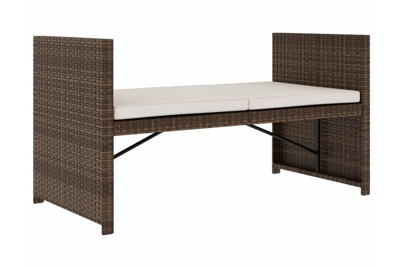 Loungegrupp Utomhus för trädgården med dynor 5 delar konstrotting br - Brun - Utemöbler - Loungemöbler - Loungegrupp & Loungeset