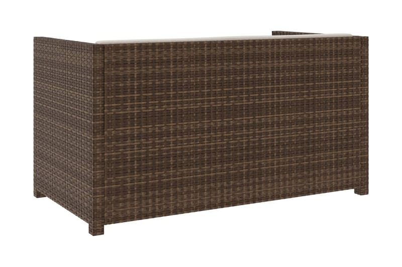 Loungegrupp Utomhus för trädgården med dynor 5 delar konstrotting br - Brun - Utemöbler - Loungemöbler - Loungegrupp & Loungeset