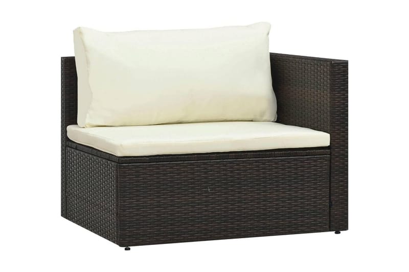 Loungegrupp Utomhus för trädgården med dynor 5 delar konstrotting br - Brun - Utemöbler - Loungemöbler - Loungegrupp & Loungeset