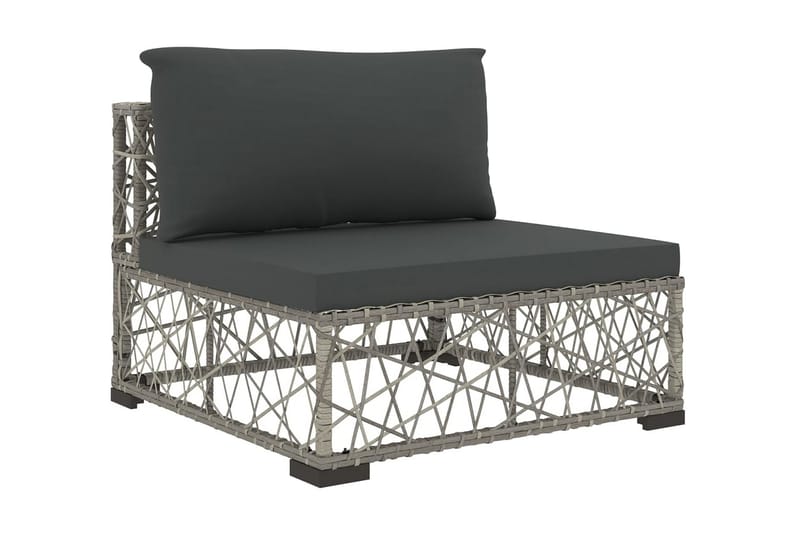 Loungegrupp Utomhus för trädgården med dynor 5 delar konstrotting gr - Grå - Utemöbler - Loungemöbler - Loungegrupp & Loungeset