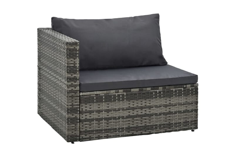 Loungegrupp Utomhus för trädgården med dynor 5 delar konstrotting gr - Grå - Utemöbler - Loungemöbler - Loungegrupp & Loungeset