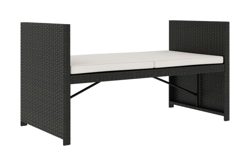 Loungegrupp Utomhus för trädgården med dynor 5 delar konstrotting sv - Svart - Utemöbler - Loungemöbler - Loungegrupp & Loungeset