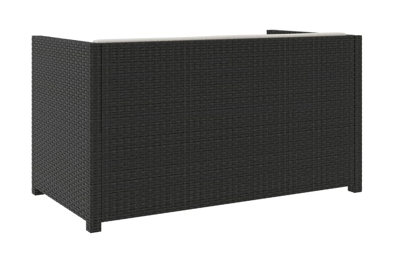 Loungegrupp Utomhus för trädgården med dynor 5 delar konstrotting sv - Svart - Utemöbler - Loungemöbler - Loungegrupp & Loungeset