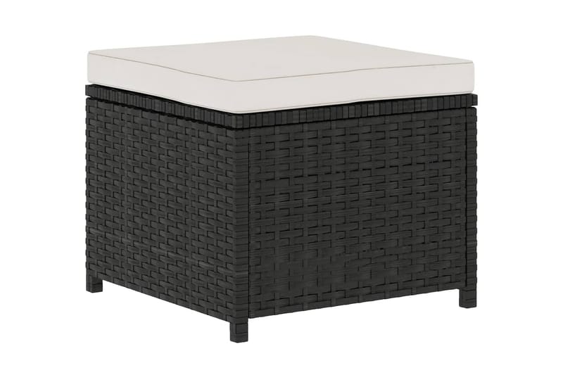 Loungegrupp Utomhus för trädgården med dynor 5 delar konstrotting sv - Svart - Utemöbler - Loungemöbler - Loungegrupp & Loungeset