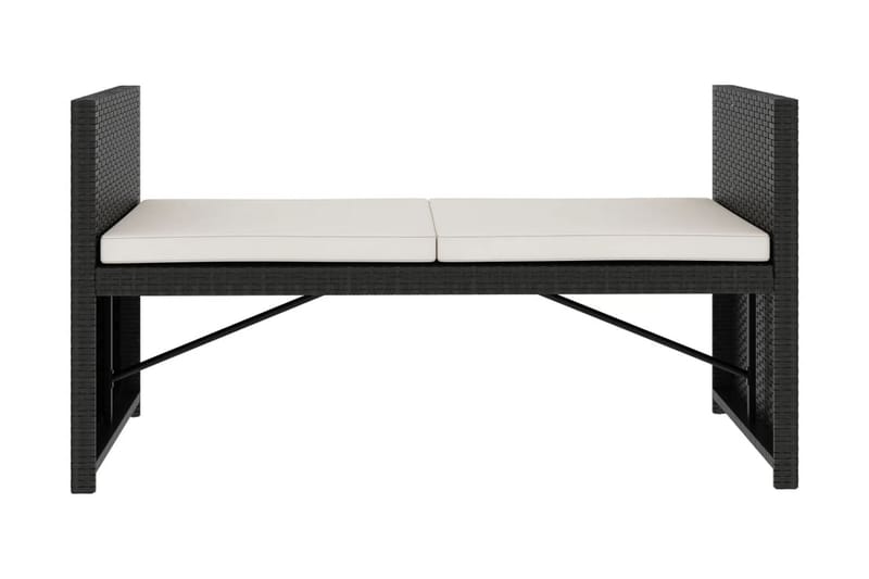 Loungegrupp Utomhus för trädgården med dynor 5 delar konstrotting sv - Svart - Utemöbler - Loungemöbler - Loungegrupp & Loungeset