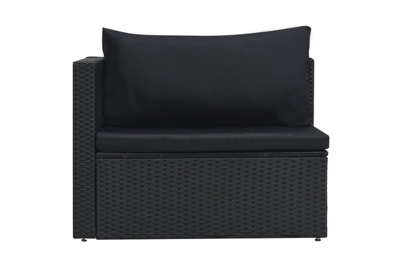 Loungegrupp Utomhus för trädgården med dynor 5 delar konstrotting sv - Svart - Utemöbler - Loungemöbler - Loungegrupp & Loungeset