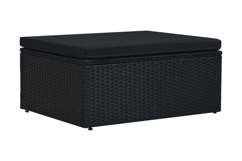 Loungegrupp Utomhus för trädgården med dynor 5 delar konstrotting sv - Svart - Utemöbler - Loungemöbler - Loungegrupp & Loungeset