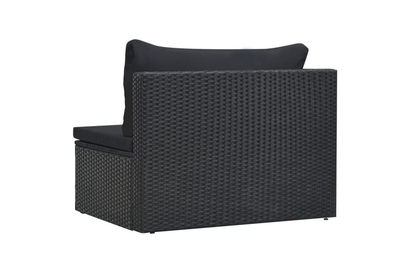 Loungegrupp Utomhus för trädgården med dynor 5 delar konstrotting sv - Svart - Utemöbler - Loungemöbler - Loungegrupp & Loungeset