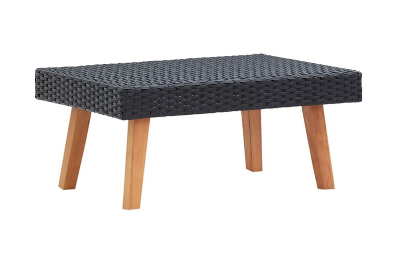Loungegrupp Utomhus för trädgården med dynor 5 delar konstrotting sv - Svart - Utemöbler - Loungemöbler - Loungegrupp & Loungeset