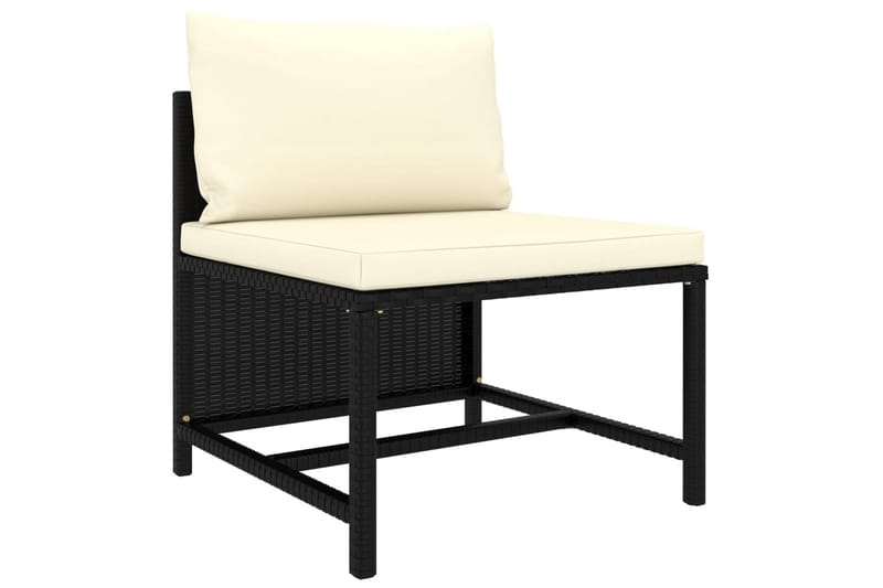 Loungegrupp Utomhus för trädgården med dynor 5 delar konstrotting sv - Svart - Utemöbler - Loungemöbler - Loungegrupp & Loungeset