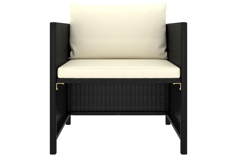 Loungegrupp Utomhus för trädgården med dynor 5 delar konstrotting sv - Svart - Utemöbler - Loungemöbler - Loungegrupp & Loungeset