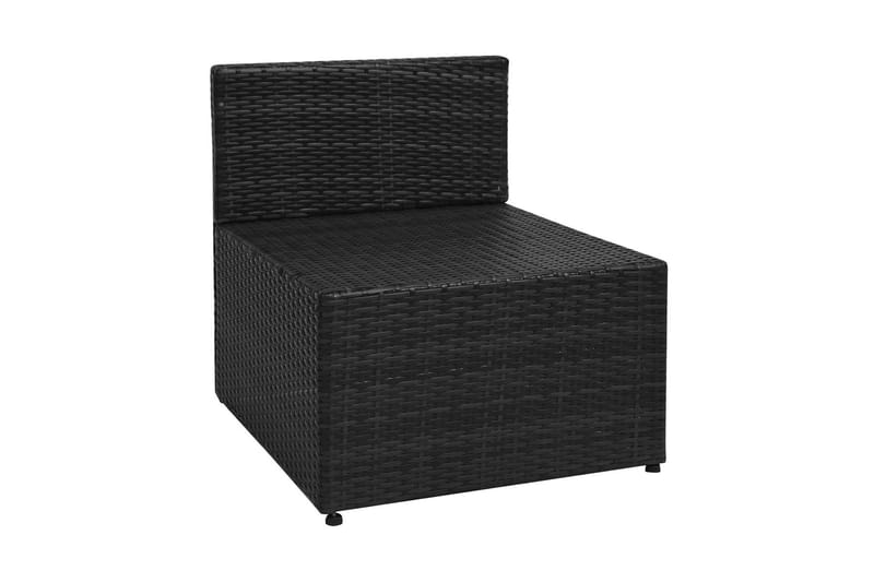 Loungegrupp Utomhus för trädgården med dynor 5 delar konstrotting sv - Svart - Utemöbler - Loungemöbler - Loungegrupp & Loungeset