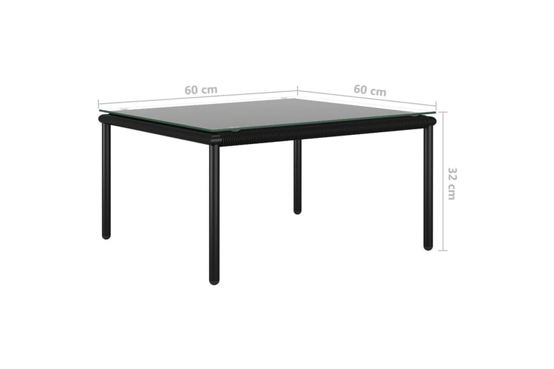 Loungegrupp Utomhus för trädgården med dynor 5 delar svart PVC - Svart - Utemöbler - Loungemöbler - Loungegrupp & Loungeset