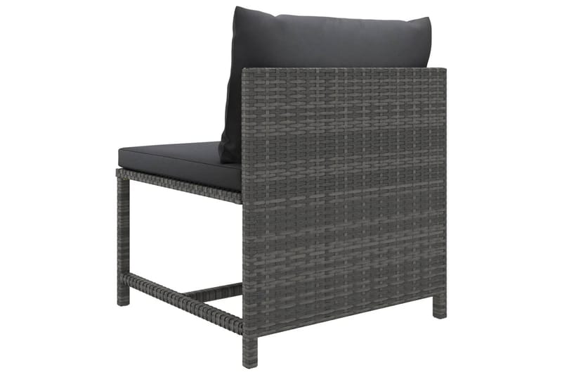 Loungegrupp Utomhus för trädgården med dynor 6 delar konstrotting gr - Grå - Utemöbler - Loungemöbler - Loungegrupp & Loungeset