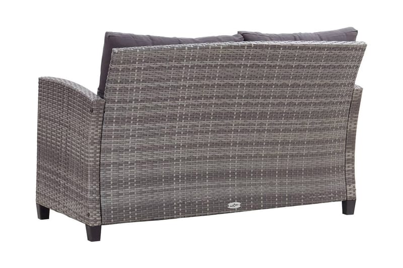 Loungegrupp Utomhus för trädgården med dynor 6 delar konstrotting mö - Grå - Utemöbler - Loungemöbler - Loungegrupp & Loungeset