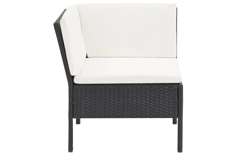 Loungegrupp Utomhus för trädgården med dynor 6 delar konstrotting sv - Svart - Utemöbler - Loungemöbler - Loungegrupp & Loungeset