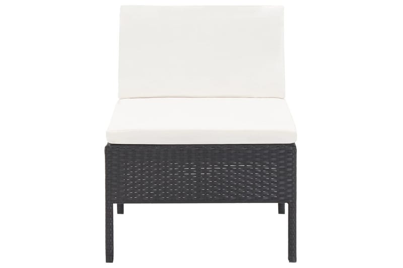 Loungegrupp Utomhus för trädgården med dynor 6 delar konstrotting sv - Svart - Utemöbler - Loungemöbler - Loungegrupp & Loungeset