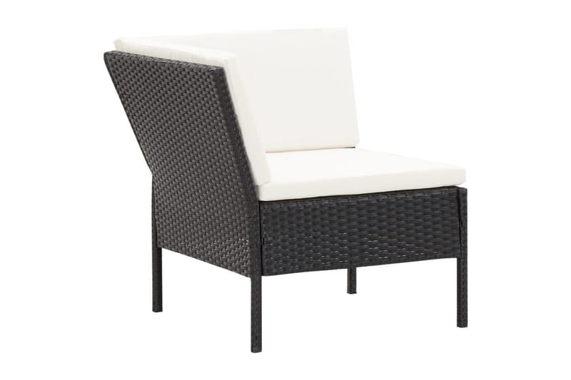Loungegrupp Utomhus för trädgården med dynor 6 delar konstrotting sv - Svart - Utemöbler - Loungemöbler - Loungegrupp & Loungeset