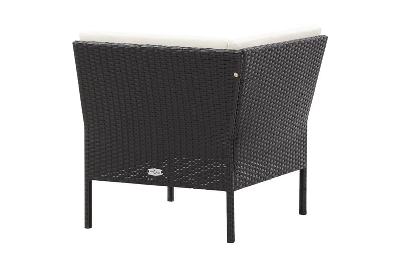 Loungegrupp Utomhus för trädgården med dynor 6 delar konstrotting sv - Svart - Utemöbler - Loungemöbler - Loungegrupp & Loungeset