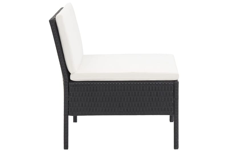 Loungegrupp Utomhus för trädgården med dynor 6 delar konstrotting sv - Svart - Utemöbler - Loungemöbler - Loungegrupp & Loungeset