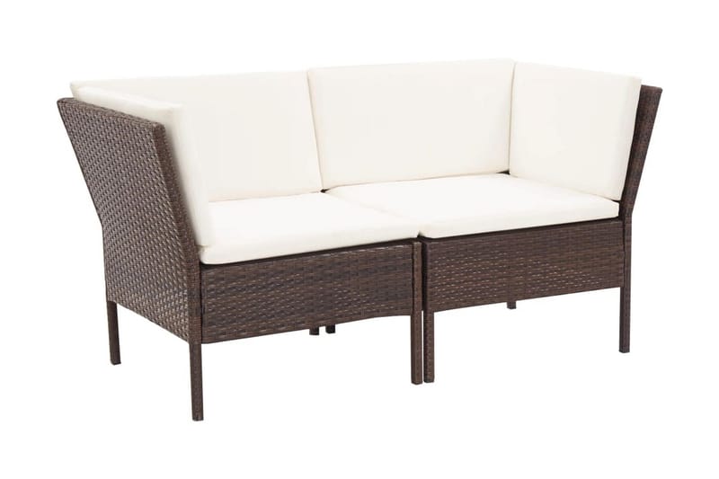 Loungegrupp Utomhus för trädgården med dynor 8 delar konstrotting br - Brun - Utemöbler - Loungemöbler - Loungegrupp & Loungeset