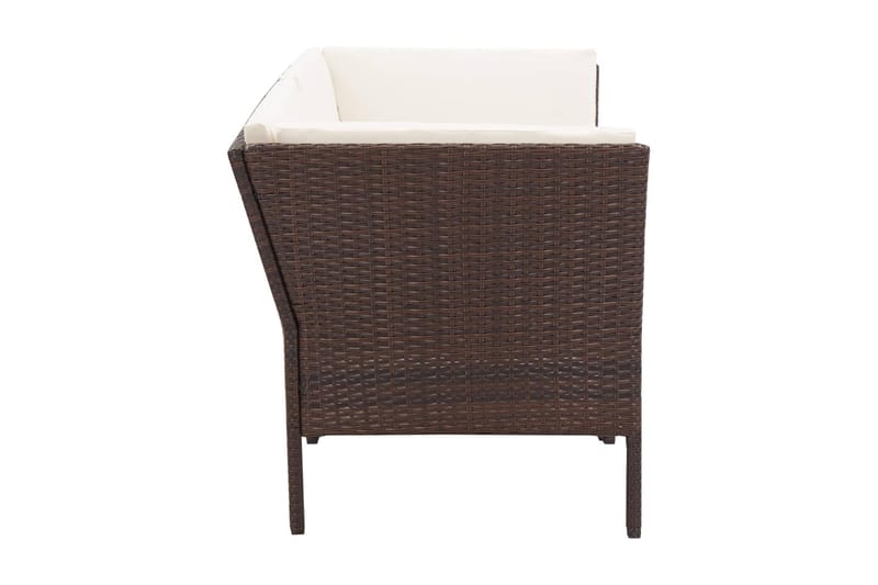 Loungegrupp Utomhus för trädgården med dynor 8 delar konstrotting br - Brun - Utemöbler - Loungemöbler - Loungegrupp & Loungeset