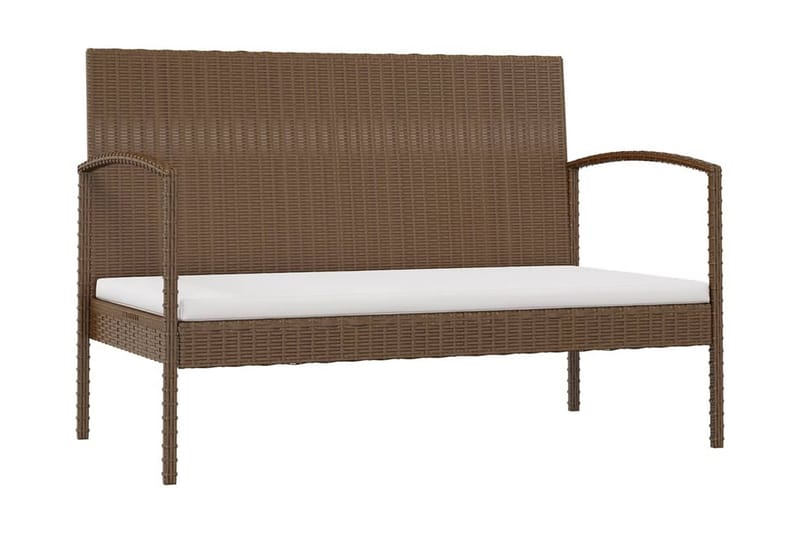 Loungegrupp Utomhus för trädgården med dynor 8 delar konstrotting br - Brun - Utemöbler - Loungemöbler - Loungegrupp & Loungeset