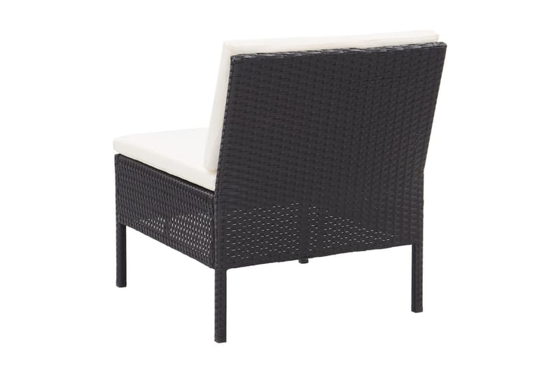 Loungegrupp Utomhus för trädgården med dynor 8 delar konstrotting sv - Svart - Utemöbler - Loungemöbler - Loungegrupp & Loungeset
