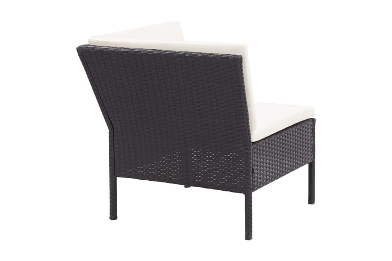 Loungegrupp Utomhus för trädgården med dynor 8 delar konstrotting sv - Svart - Utemöbler - Loungemöbler - Loungegrupp & Loungeset