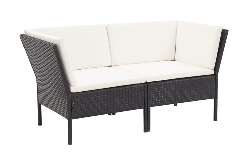 Loungegrupp Utomhus för trädgården med dynor 8 delar konstrotting sv - Svart - Utemöbler - Loungemöbler - Loungegrupp & Loungeset