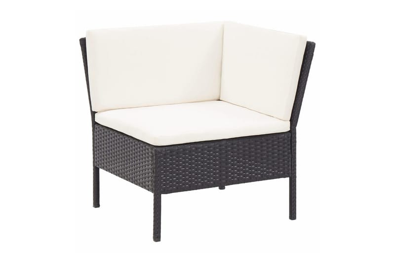 Loungegrupp Utomhus för trädgården med dynor 8 delar konstrotting sv - Svart - Utemöbler - Loungemöbler - Loungegrupp & Loungeset