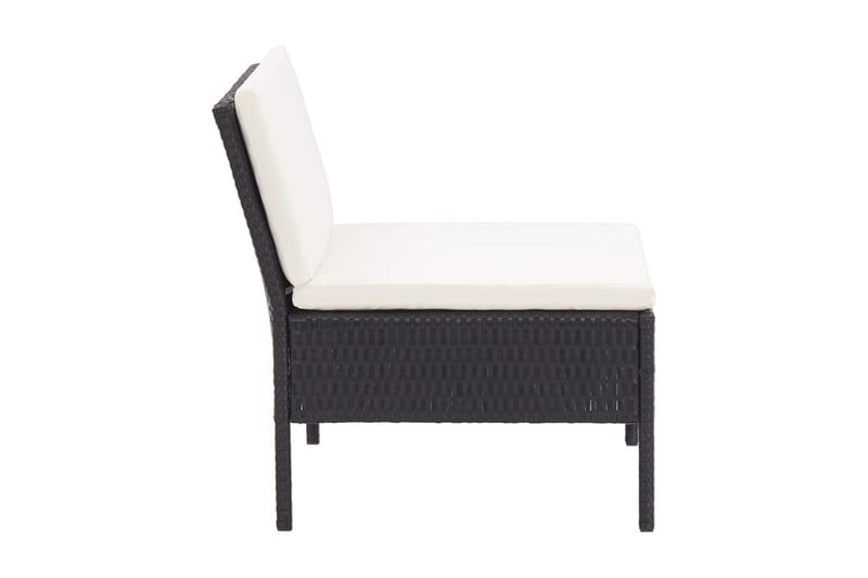 Loungegrupp Utomhus för trädgården med dynor 8 delar konstrotting sv - Svart - Utemöbler - Loungemöbler - Loungegrupp & Loungeset
