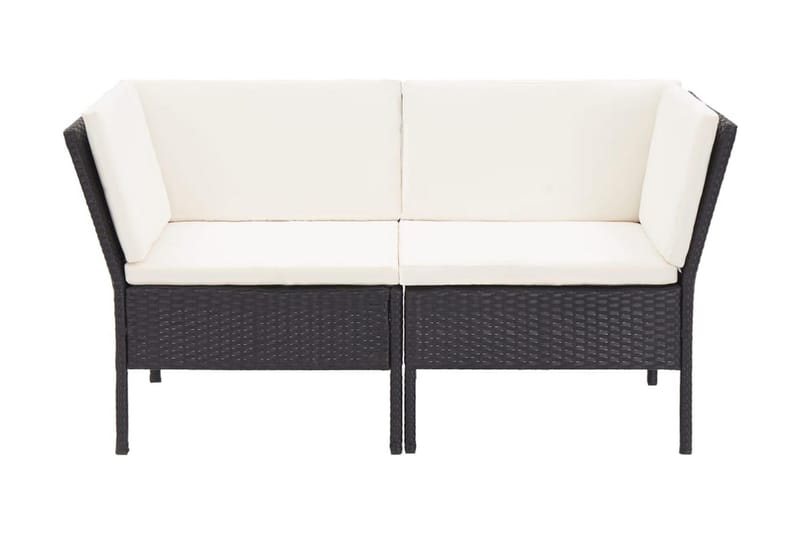 Loungegrupp Utomhus för trädgården med dynor 8 delar konstrotting sv - Svart - Utemöbler - Loungemöbler - Loungegrupp & Loungeset