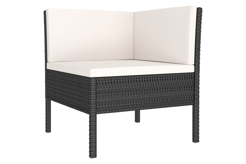 Loungegrupp Utomhus för trädgården med dynor 8 delar konstrotting sv - Svart - Utemöbler - Loungemöbler - Loungegrupp & Loungeset