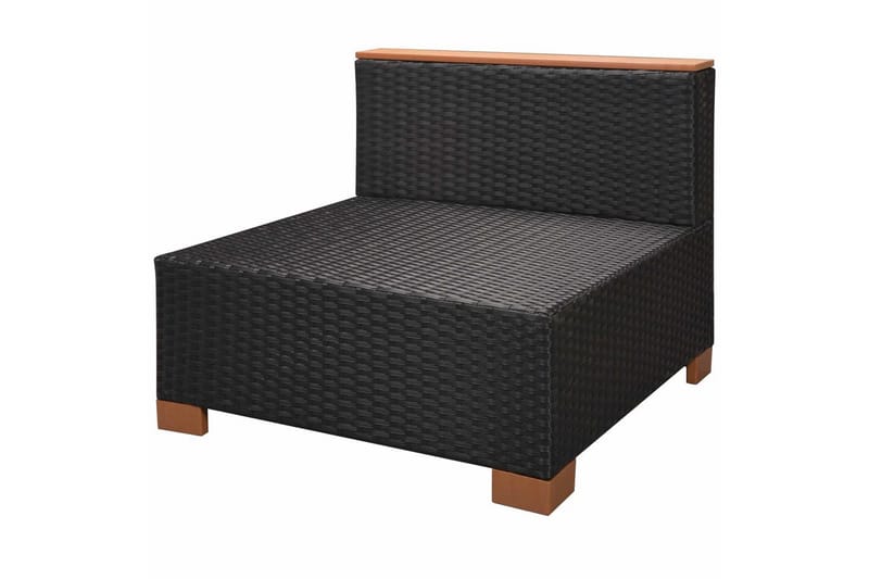 Loungegrupp Utomhus för trädgården med dynor 9 delar konstrotting sv - Svart - Utemöbler - Loungemöbler - Loungegrupp & Loungeset