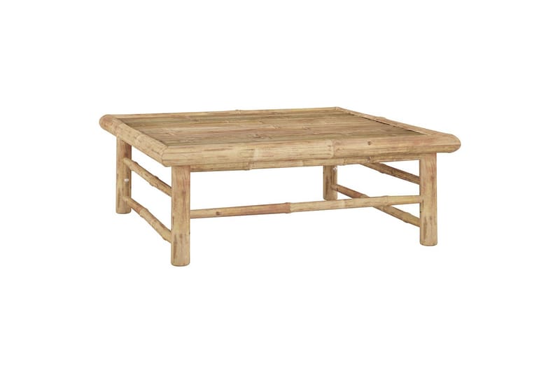 Loungegrupp Utomhus för trädgården med mörkgrå dynor 5 delar bambu - Grå - Utemöbler - Loungemöbler - Loungegrupp & Loungeset